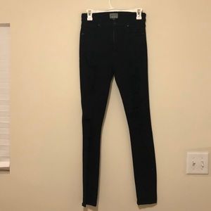 AGOLDE Black Jeans with front rips